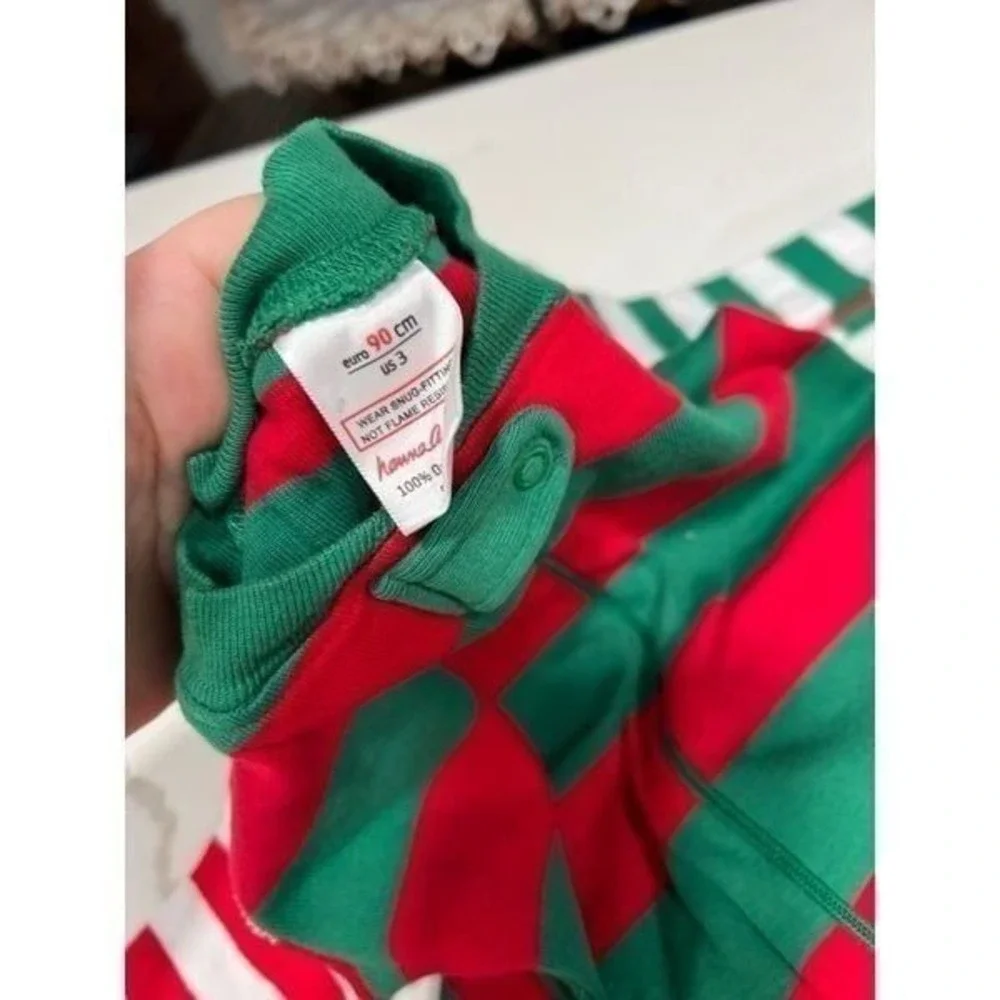 Hanna Andersson‎ Sleeper stripe Christmas holiday size 3 90